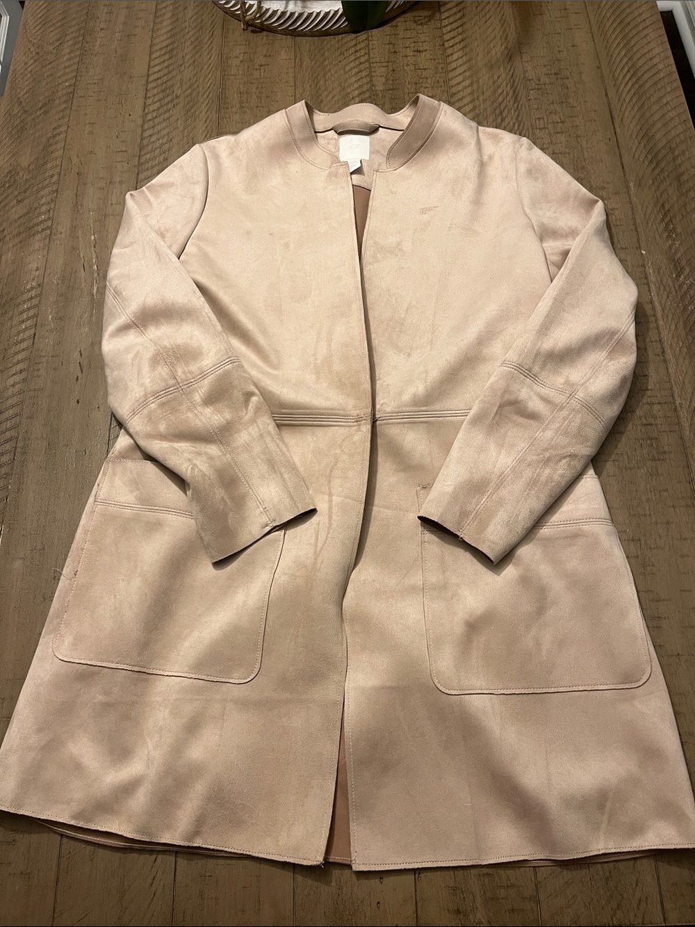 Women's Soft Blush Suede Coat